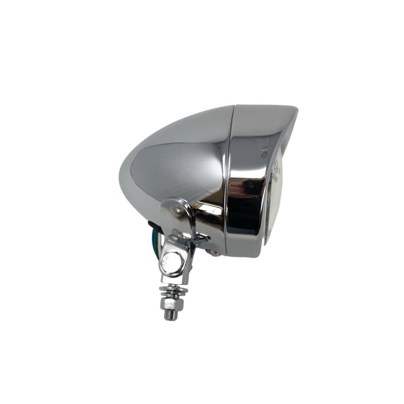 Phare additionnel Highway Hawk "Tech Glide" chrome - 110 mm - H68-1240 - 1