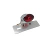 Feu arrière Highway Hawk "Mini Cateye" chrome avec support - H68-333 - 1