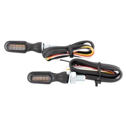 Clignotants LED Highway Hawk "Heat" noir - H68-7201B - 2