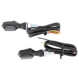 Clignotants LED Highway Hawk "Heat" noir - H68-7201B - 3