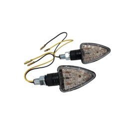 Clignotants LED Highway Hawk "Arrow" noir (2pcs) homologué E-mark - M10 - H68-9281 - 3