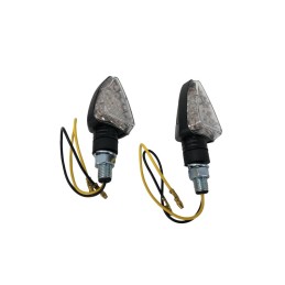 Clignotants LED Highway Hawk "Arrow" noir (2pcs) homologué E-mark - M10 - H68-9281 - 2