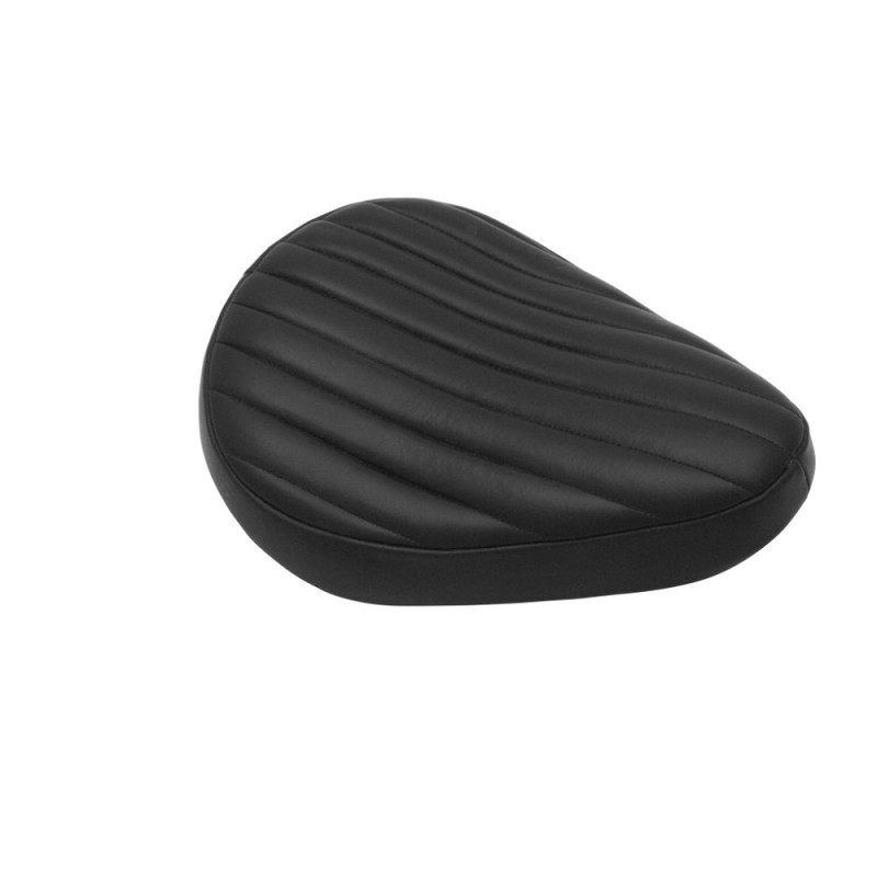 Selle solo Highway Hawk universelle "Bobber Style" en cuir noir - H53-193 - 1