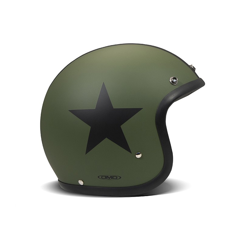 Casque jet DMD Vintage Star Green - 1