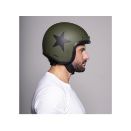 Casque jet DMD Vintage Star Green - 5