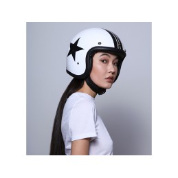 Casque jet DMD Vintage Star White - 5