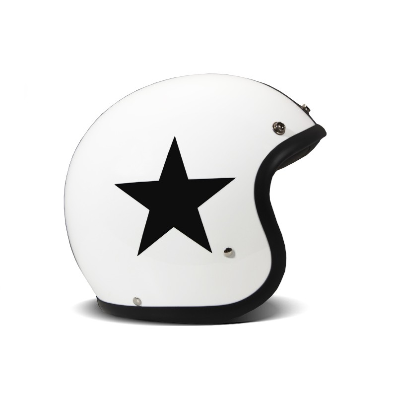 Casque jet DMD Vintage Star White - 1