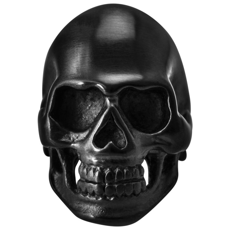 Bague ACIER - Big Black Skull - 1 - BA108 Bague ACIER - Big Black Skull - 1 - BA108
