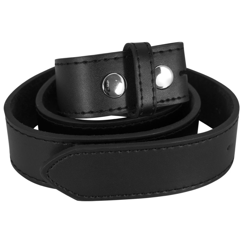 Ceinture en cuir noire sans boucle - 1 - CJ094