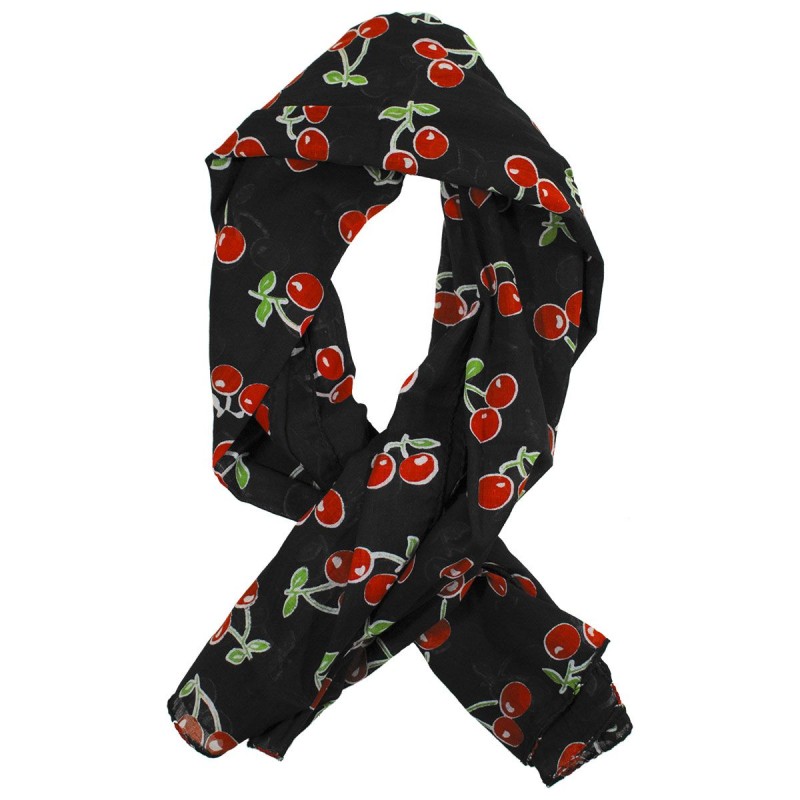 Foulard Pin-up cerise - Rockabilly Cherries - 1 - ARF131