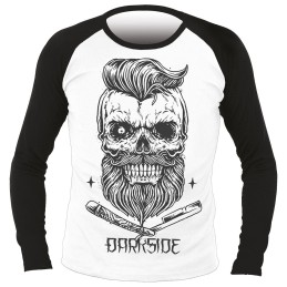 T-Shirt Manches Longues Homme DARKSIDE - Bearded Skull - 1 - DKM73