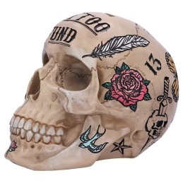 Crâne tirelire DARK DÉCO - Tattoo Natural Skull - 1 - NE544