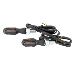 Clignotants LED Highway Hawk "Heat" noirs (2pcs) - H68-7200B - 2