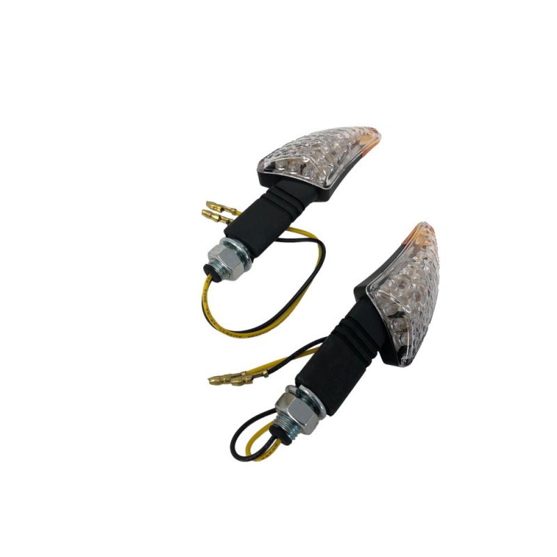 Clignotants LED Highway Hawk "Shark" noirs (2pcs) - H68-9293 - 1