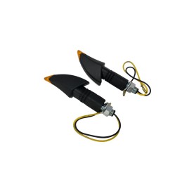 Clignotants LED Highway Hawk "Shark" noirs (2pcs) - H68-9293 - 3