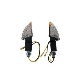 Clignotants LED Highway Hawk "Shark" noirs (2pcs) - H68-9293 - 2