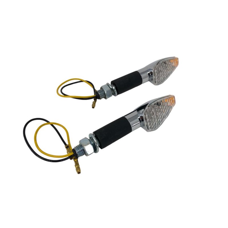 Clignotants LED Highway Hawk "Triangle" chromés (2pcs) - H68-563 - 1