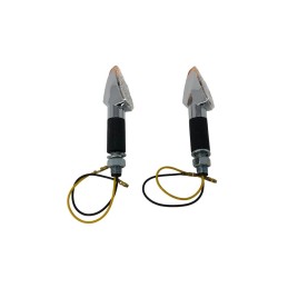 Clignotants LED Highway Hawk "Triangle" chromés (2pcs) - H68-563 - 4