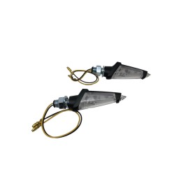 Clignotants LED Highway Hawk "Strunk" noirs (2pcs) - H68-9297 - 2