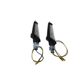 Clignotants LED Highway Hawk "Strunk" noirs (2pcs) - H68-9297 - 3
