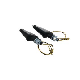 Clignotants LED Highway Hawk "Strunk" noirs (2pcs) - H68-9297 - 4