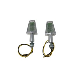 Clignotants LED Highway Hawk "Coffin Style" chromés - H68-585 - 4