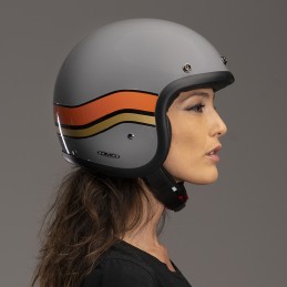 Casque jet DMD Vintage Sunset Crayon Grey - 3